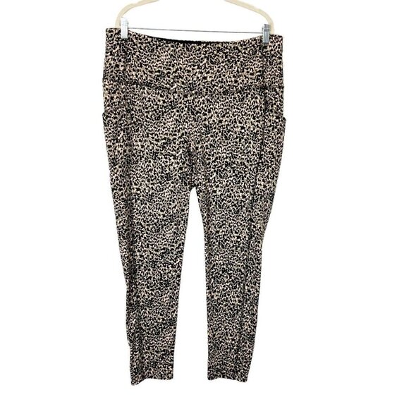 Chicos Zenergy So Slimming Pocket Leggings Womens Size 3 US 16 18 Animal Print - Picture 1 of 10